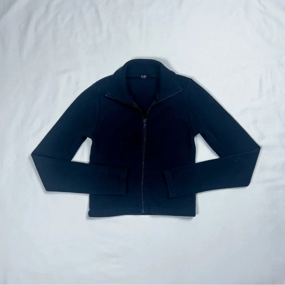 Brandy Melville Cropped Ribbed Zip Up Jacket - Picture 3 of 7